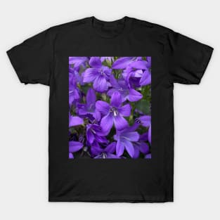 Blue Campanula Flowers (Bellflowers) T-Shirt